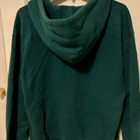 Aritizia TNA Sweatfleece Cozy Fleece Boyfriend Fit Zip Hoodie Green - Picture 3 of 3